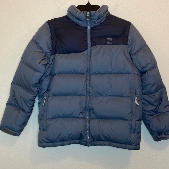 Lands’ End Gray Puffer Jacket Size Medium - Picture 1 of 9